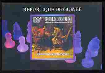 Guinea - Conakry 2010 The Passion of Chess #06 individual imperf deluxe sheet unmounted mint. Note this item is privately produced and is offered purely on its thematic a..., stamps on chess