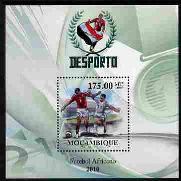 Mozambique 2010 African Football Players perf m/sheet unmounted mint, stamps on football