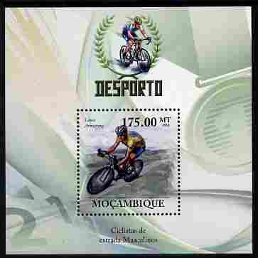 Mozambique 2010 Road Cycle Racing perf m/sheet unmounted mint, stamps on , stamps on  stamps on sport, stamps on  stamps on bicycles