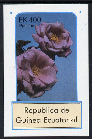 Equatorial Guinea 1976 Roses 400ek imperf m/sheet unmounted mint, stamps on flowers, stamps on roses