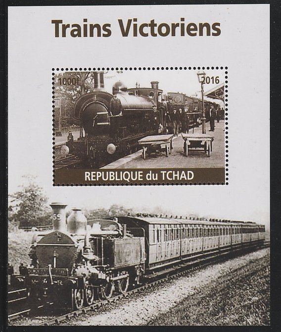 Chad 2016 Victorian Trains #2 perf s/sheet containing 1 value unmounted mint. Note this item is privately produced and is offered purely on its thematic appeal. . , stamps on , stamps on  stamps on railways