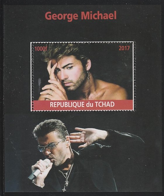 Chad 2017 George Michael perf s/sheet containing 1 value unmounted mint. Note this item is privately produced and is offered purely on its thematic appeal. . , stamps on george michael, stamps on pops, stamps on music
