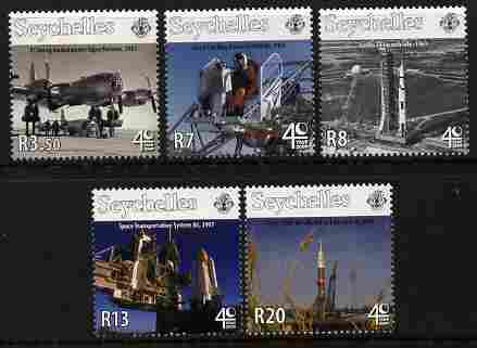 Seychelles 2009 International Year of Astronomy perf set of 5 unmounted mint, SG 973-77, stamps on astronomy, stamps on space, stamps on aviation, stamps on rockets, stamps on apollo