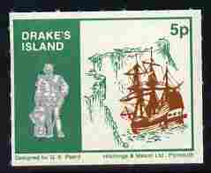 Drakes Island 1978 25th Anniversary of Coronation 5p unmounted mint, Rosen DR8, stamps on coronation, stamps on explorers, stamps on ships