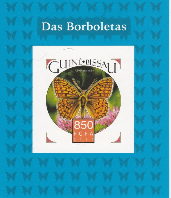 Guinea-Bissau 2015 Butterflies #1 imperf deluxe sheet unmounted mint. Note this item is privately produced and is offered purely on its thematic appeal