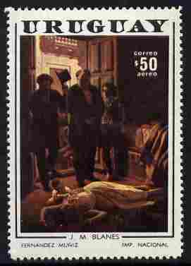 Uruguay 1971 70th Death Anniversary of  Juan Blanes (artist) 50p unmounted mint, SG 1455, stamps on arts