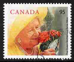 Canada 2000 100th Birthday of Queen Elizabeth the Queen Mother 95c fine cds used SG 2003, stamps on royalty, stamps on queen mother, stamps on 