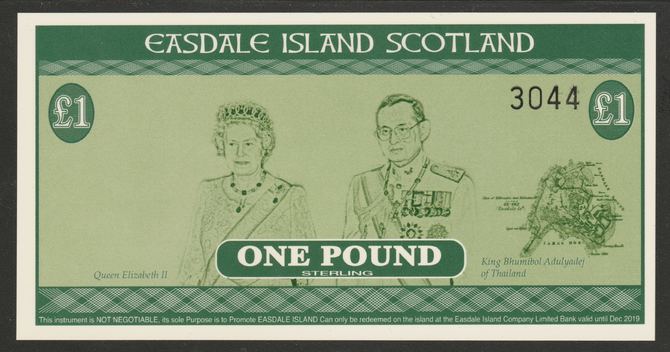 Easdale 2014  £1 note specially produced for the Scottish Independence Referendum with only 4,000 notes produced. Pristine and rarely offered, stamps on , stamps on  stamps on easdale 2014  £1 note specially produced for the scottish independence referendum with only 4, stamps on  stamps on 000 notes produced. pristine and rarely offered