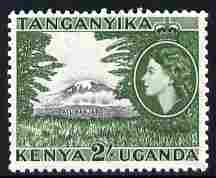 Kenya, Uganda & Tanganyika 1954-59 Mount Kilimanjaro 2s unmounted mint SG 177, stamps on , stamps on  stamps on mountains