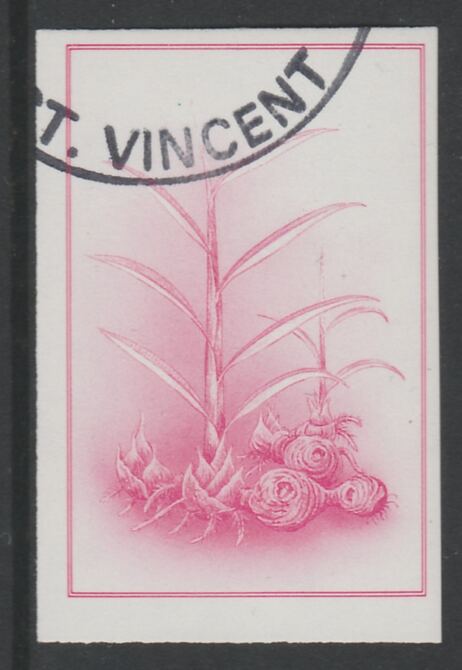 St Vincent 1985 Herbs & Spices $3 Gingeri mperf proof in magenta only, fine used with part St Vincent cancellation, produced for a promotion. Ex Format archives (as SG 87...