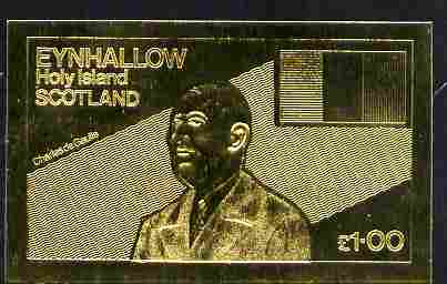 Eynhallow 1979 Charles de Gaulle A31 value embossed in gold (imperf) unmounted mint, stamps on , stamps on  stamps on personalities, stamps on  stamps on de gaulle, stamps on  stamps on constitutions, stamps on  stamps on  ww2 , stamps on  stamps on militaria