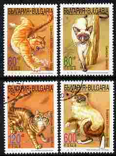 Bulgaria 1998 Domestic Cats set of 4 fine cto used, SG 4192-95, stamps on , stamps on  stamps on cats