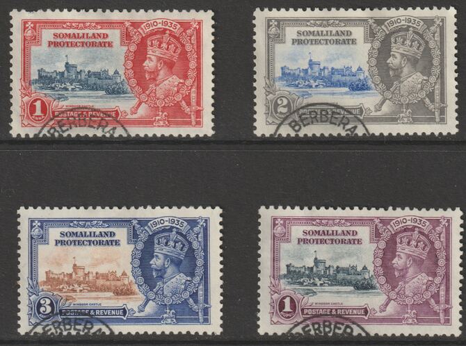 Somaliland 1935 KG5 Silver Jubilee set of 4, fine cds used SG 86-9, stamps on , stamps on  stamps on , stamps on  stamps on  kg5 , stamps on  stamps on silver jubilee, stamps on  stamps on castles