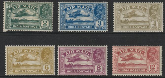 India 1929 Air set of 6 lightly mounted mint, SG 220-225, stamps on , stamps on  stamps on personalities, stamps on  stamps on us presidents, stamps on  stamps on kennedy, stamps on  stamps on space, stamps on  stamps on apollo, stamps on  stamps on americana, stamps on  stamps on 