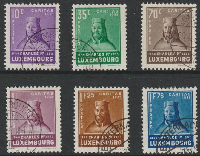 Luxembourg 1935 Child Welfare set of 6 fine cds used, SG 341-46, stamps on 