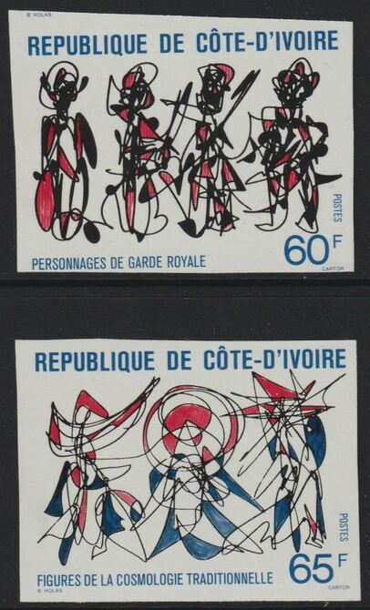 Ivory Coast 1978 Images of History imperf set of 2 from limited printing unmounted mint  as SG 530-31, stamps on , stamps on  stamps on history