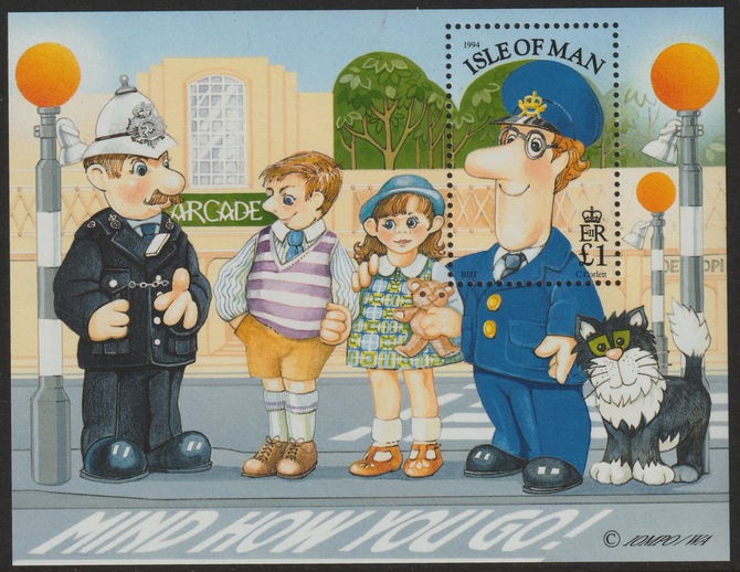 Isle of Man 1994 Postman Pat perf m/sheet unmounted mint, SG MS620, stamps on postal, stamps on postman, stamps on police