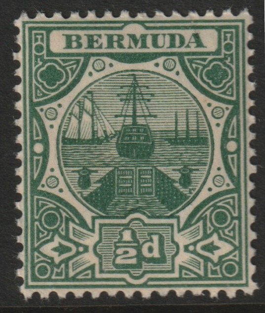 Bermuda 1906 Dry Dock 1/2d green MCA unmounted mint SG36 cat £27, stamps on , stamps on  ke7 , stamps on 