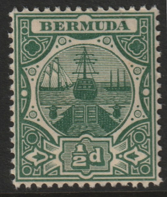 Bermuda 1906 Dry Dock 1/2d green MCA unmounted mint SG36 cat 27, stamps on , stamps on  stamps on , stamps on  stamps on  ke7 , stamps on  stamps on 