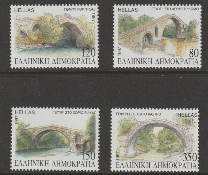 Greece 1997 Macedonian Bridges perf set of 4 unmounted mint SG 2030-33, stamps on , stamps on  stamps on bridges