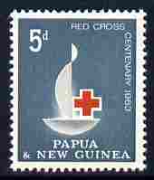 Papua New Guinea 1963 Red Cross Centenary 5d unmounted mint SG 46, stamps on , stamps on  stamps on red cross, stamps on  stamps on medical