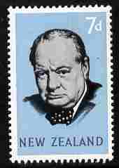 New Zealand 1966 Churchill Commemoration 7d unmounted mint SG 829, stamps on , stamps on  stamps on personalities, stamps on  stamps on churchill, stamps on  stamps on constitutions