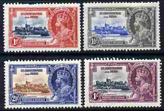St Kitts-Nevis 1935 KG5 Silver Jubilee set of 4, mounted mint SG 61-4, stamps on , stamps on  stamps on , stamps on  stamps on  kg5 , stamps on  stamps on silver jubilee, stamps on  stamps on castles