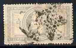 France 1869 Empire 5f used, torn and repaired but a useful space-filler, SG131 cat \A31,100, stamps on 