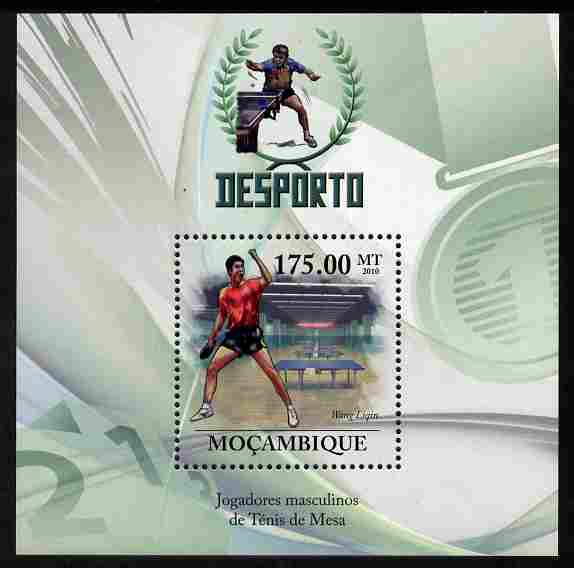 Mozambique 2010 Sport - Table Tennis - Men perf m/sheet unmounted mint, stamps on , stamps on  stamps on personalities, stamps on  stamps on sport, stamps on  stamps on table tennis