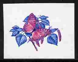 Lesotho 1984 Butterflies African Leopard 7s imperf proof in blue & magenta colours only minor wrinkles but unmounted mint as SG 569, stamps on , stamps on  stamps on butterflies
