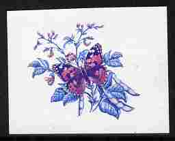 Lesotho 1984 Butterflies Painted Lady 15s imperf proof in blue & magenta colours only minor wrinkles but unmounted mint as SG 571, stamps on , stamps on  stamps on butterflies