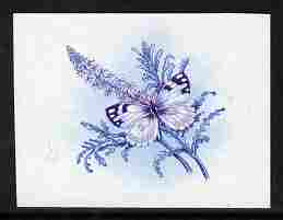 Lesotho 1984 Butterflies Meadow White 60s imperf proof in blue & magenta colours only minor wrinkles but unmounted mint as SG 575, stamps on , stamps on  stamps on butterflies