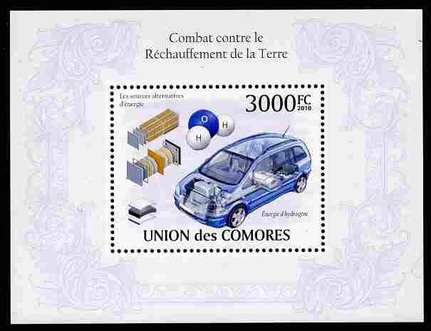 Comoro Islands 2009 Fight Against Global Warming perf m/sheet unmounted mint, Michel BL 583, stamps on , stamps on  stamps on environment, stamps on  stamps on solar, stamps on  stamps on energy, stamps on  stamps on cars