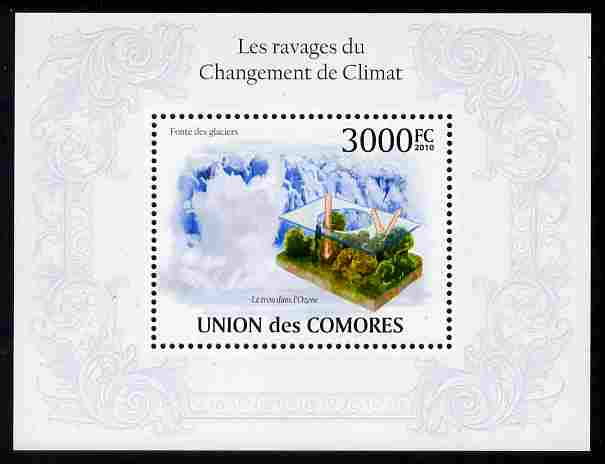 Comoro Islands 2009 Climate Change perf m/sheet unmounted mint, Michel BL 584, stamps on , stamps on  stamps on environment, stamps on  stamps on weather