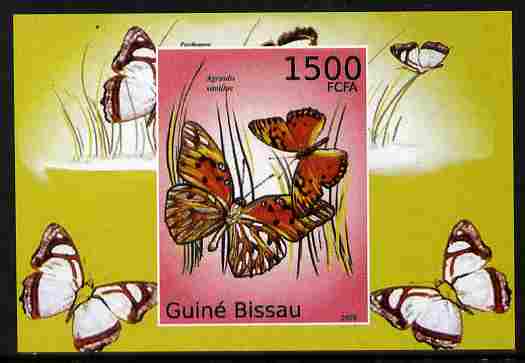 Guinea - Bissau 2010 Butterflies #08 individual imperf deluxe sheet unmounted mint. Note this item is privately produced and is offered purely on its thematic appeal , stamps on butterflies