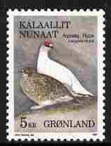 Greenland 1987-90 Birds 5k Ptarmigans unmounted mint SG 177, stamps on birds