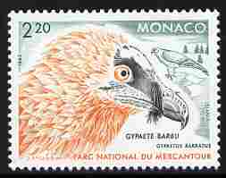 Monaco 1992 Birds 2f20 Lammergeier unmounted mint SG 2094, stamps on birds
