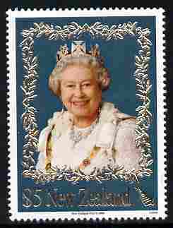 New Zealand 2006 80th Birthday Queen Elizabeth II $5 unmounted mint, SG 2874, stamps on royalty