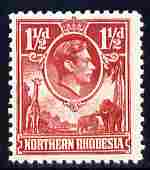 Northern Rhodesia 1938-52 KG6 1.5d carmine-red unmounted mint, SG 29, stamps on , stamps on  kg6 , stamps on 