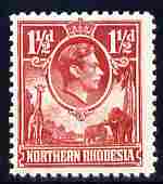 Northern Rhodesia 1938-52 KG6 1.5d carmine-red unmounted mint, SG 29