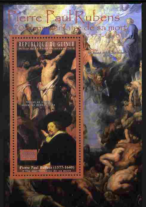 Guinea - Conakry 2010 70th Death Anniversary of Peter Paul Rubens perf souvenir sheet unmounted mint , stamps on personalities, stamps on arts, stamps on rubens
