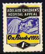 Cinderella - Australia 1955 Children's Hospital Appeal - On Parade 1s label unmounted mint, stamps on , stamps on  stamps on children, stamps on  stamps on hospitals, stamps on  stamps on cinderella