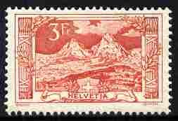 Switzerland 1914 The Myth 3f red well centred good colour & perfs mounted mint SG295 , stamps on mountains