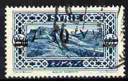 Syria 1926 7p50 on 2p50 light blue, fine used single with 