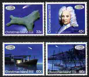 Christmas Island 1986 Halley's Comet set of 4 unmounted mint SG 212-5, stamps on , stamps on  stamps on space, stamps on  stamps on comets, stamps on  stamps on ships, stamps on  stamps on halley, stamps on  stamps on 