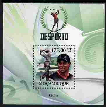 Mozambique 2010 Sport - Golf perf m/sheet unmounted mint, Scott #2024, stamps on , stamps on  stamps on sport, stamps on  stamps on golf