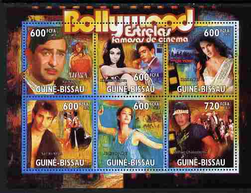 Guinea - Bissau 2010 Bollywood - Indian Cinema perf sheetlet containing 6 values unmounted mint, Michel 5173-76, stamps on , stamps on films, stamps on cinema, stamps on movies, stamps on 