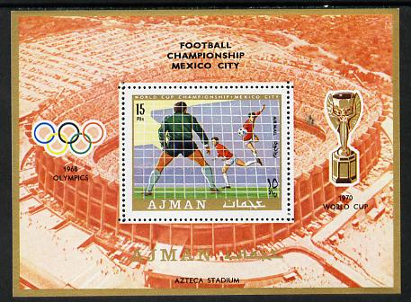 Ajman 1970 World Cup Football perf m/sheet unmounted mint, Mi BL 189A), stamps on football   sport 