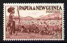 Papua New Guinea 1952-58 Shepherd with Sheep 2s6d unmounted mint SG 13, stamps on , stamps on  stamps on sheep, stamps on  stamps on ovine