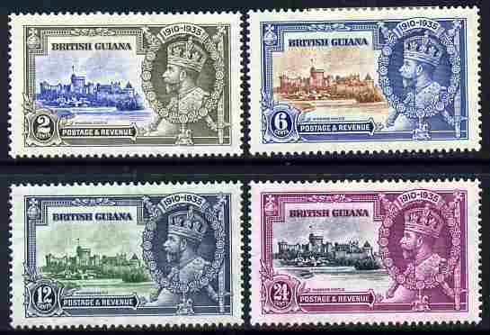 British Guiana 1935 KG5 Silver Jubilee set of 4 mounted mint SG301-4, stamps on castles, stamps on silver jubilee, stamps on  kg5 , stamps on 